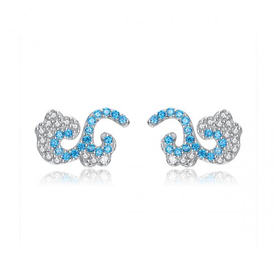 Pendientes de botón estilo Pandora con diseño de spray de verano - BSE121 - Haga click en la imagen para cerrar