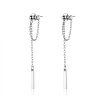 Pendientes colgantes de geometría ligera en plata de estilo Pandora - SCE550