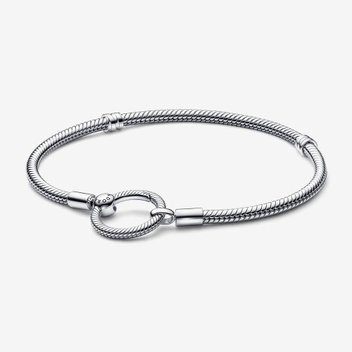 Pulsera Pandora Moments con cierre de presión y cadena de serpiente - 592242C00