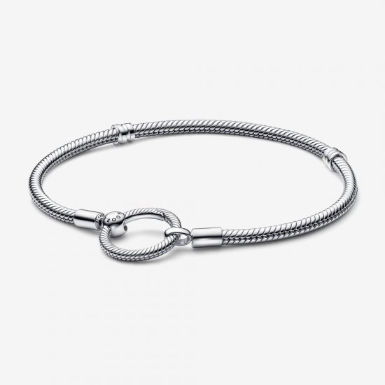 Pulsera Pandora Moments con cierre de presión y cadena de serpiente - 592242C00 - Haga click en la imagen para cerrar