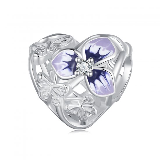 Encanto estilo Pandora de Pensamiento - SCC2585 - Haga click en la imagen para cerrar