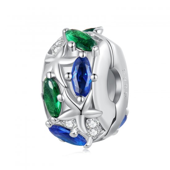 Clip de estilo Pandora con estrella de mar - BSC847 - Haga click en la imagen para cerrar