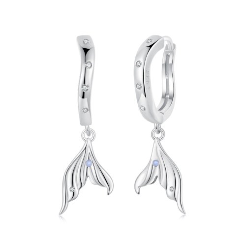 Pendientes de cola de pez estilo PANDORA - SCE1744