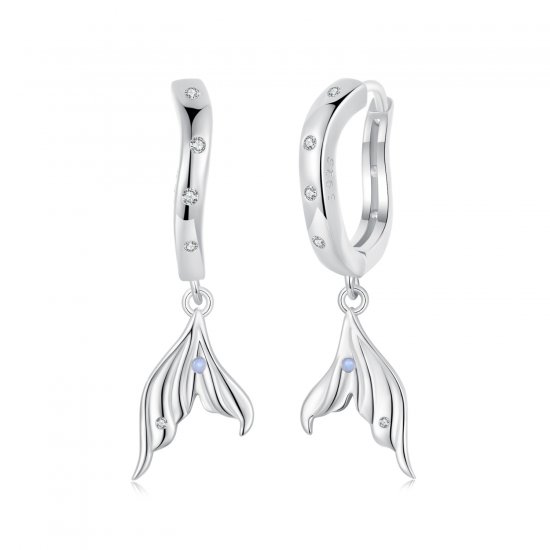 Pendientes de cola de pez estilo PANDORA - SCE1744 - Haga click en la imagen para cerrar