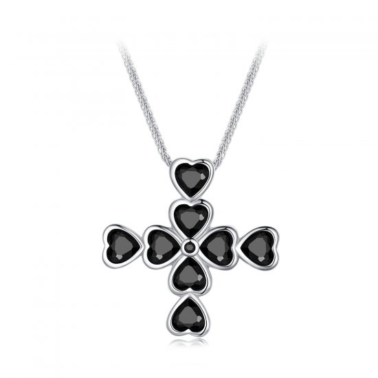 Collar estilo Pandora con cruz - BSN335 - Haga click en la imagen para cerrar