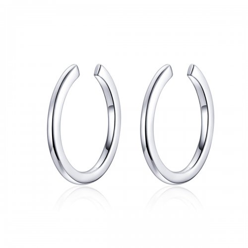 Aros de plata estilo Pandora con diseño simple - SCE647