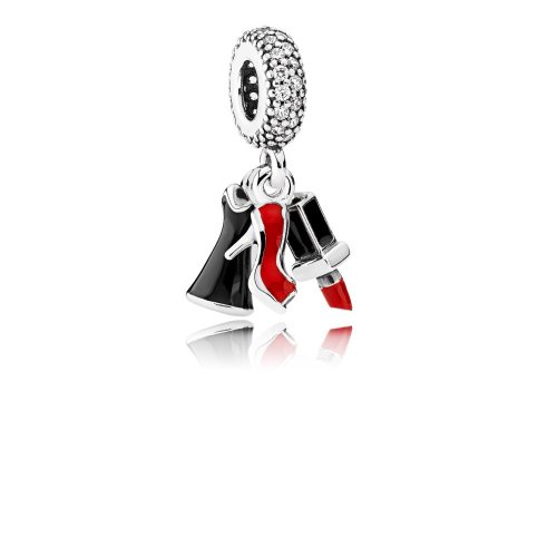 Charm colgante en plata de ley Trío de Glamour - PANDORA