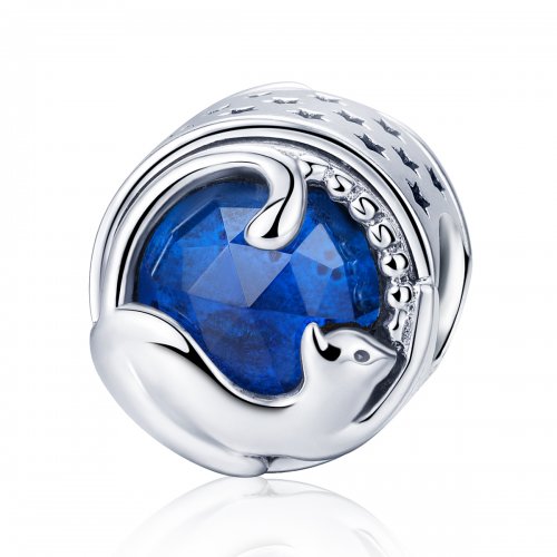 Charm de Gato Juguetón de Plata con Estilo Pandora - SCC708
