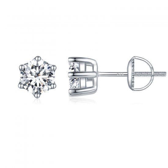 Pendientes brillantes de estilo Pandora con circonitas - BSE615-5L - Haga click en la imagen para cerrar