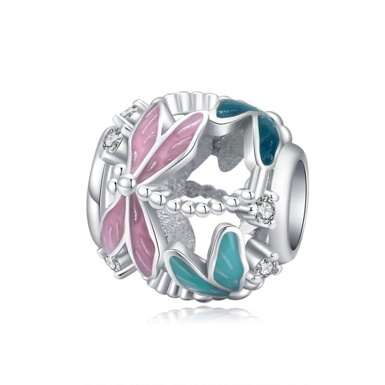 Charm de Libélula de Plata Estilo Pandora - BSC198 - Haga click en la imagen para cerrar