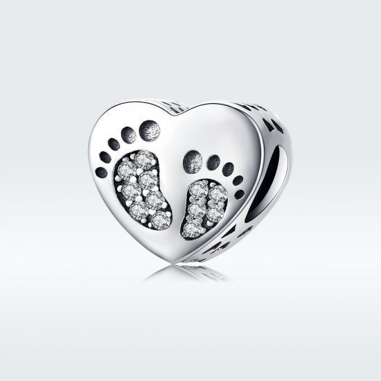 Charm de estilo Pandora con huellas de plata - SCC1395 - Haga click en la imagen para cerrar