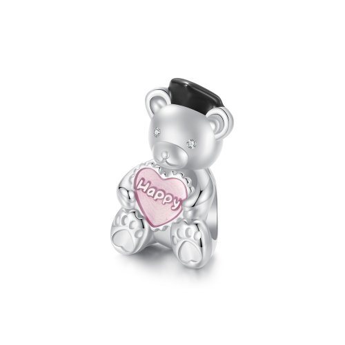 Charm de oso de graduación estilo PANDORA - SCC2838