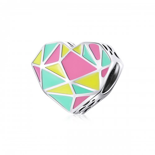 Charm de Estilo Pandora en Plata con Patrones Geométricos - SCC1761