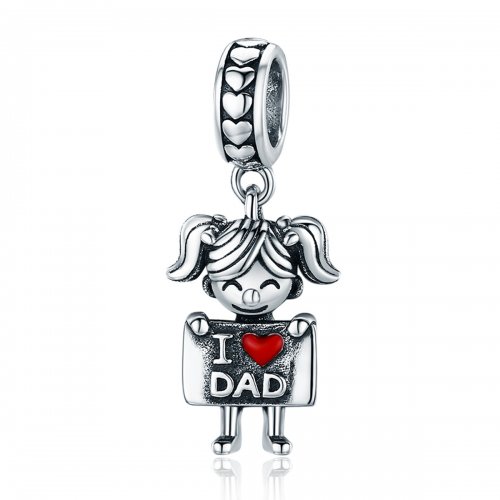 Pulsera estilo Pandora en plata con colgante "Daddy's Girl" - SCC690