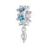 Colgante de delphinium pequeño estilo PANDORA - BSC1028