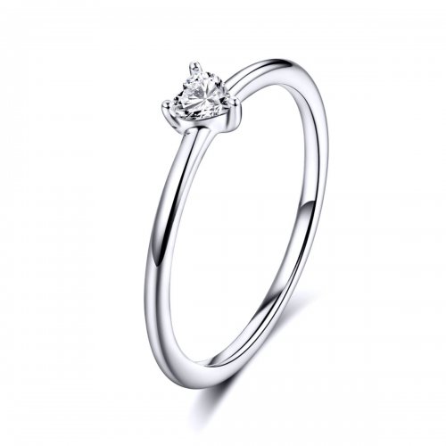 Anillo de Plata Estilo Pandora con Suerte Pequeña - SCR498
