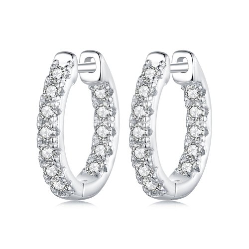 Pendientes brillantes de moissanita estilo PANDORA (con un certificado) - MSE060