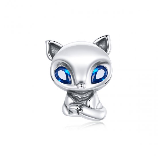 Charm de zorrito animado en plata estilo Pandora - SCC1808 - Haga click en la imagen para cerrar