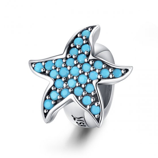 Charm de Estrella de Mar en Plata al Estilo Pandora - SCC1313 - Haga click en la imagen para cerrar