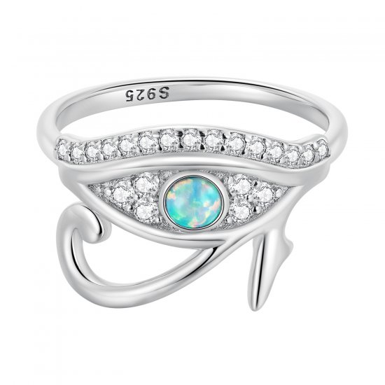 Anillo estilo Pandora con zirconia Ojo de Horus - BSR403 - Haga click en la imagen para cerrar