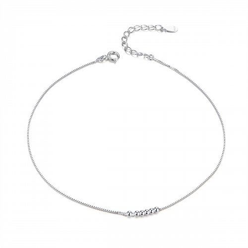 Pulsera de tobillo de estilo Pandora en plata con diseño helicoidal - SCT007
