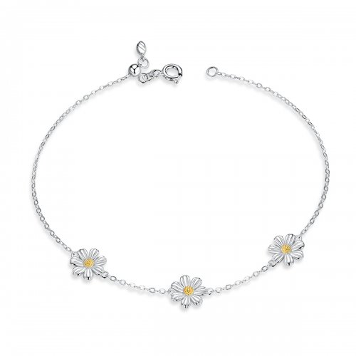 Pulsera deslizante estilo margarita de plata Pandora - SCB165