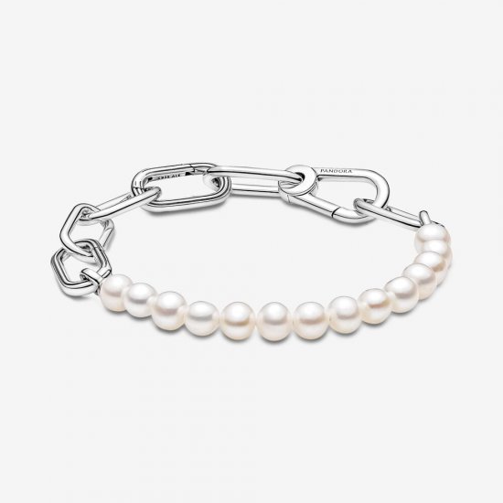 Pulsera de Eslabones Link y Perlas Cultivadas de Agua Dulce Pandora ME - 599694C01 - Haga click en la imagen para cerrar