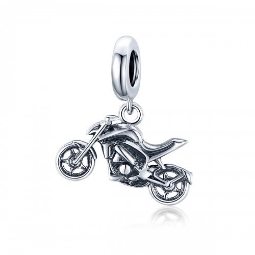 Dije de moto plateada estilo Pandora - SCC1712
