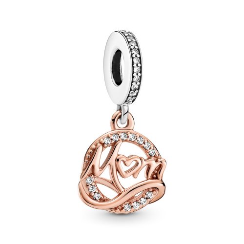 PANDORA Colgante Mamá en Dos Tonos - 789374C01