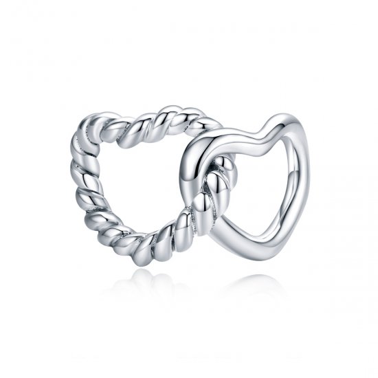 Charm de Plata con Corazones Entrelazados al Estilo de Pandora - SCC1563 - Haga click en la imagen para cerrar