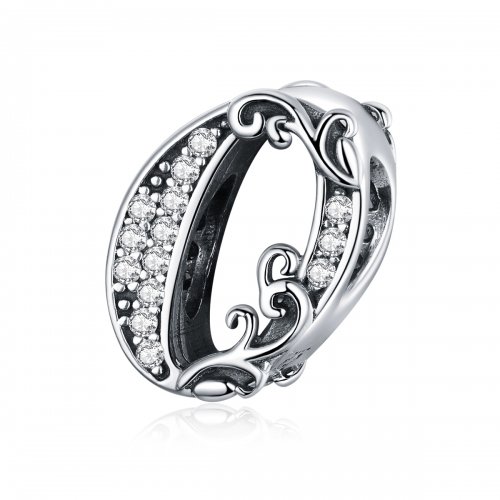 Amuleto de plata estilo Pandora con número 0 - SCC1418-0