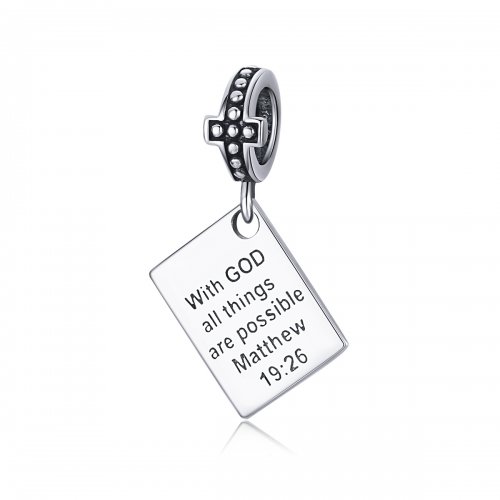 Colgante Biblia Plata Estilo Pandora - SCC1424