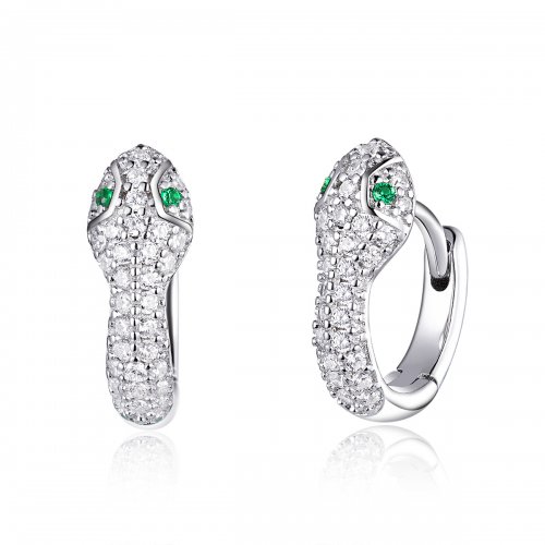 Pendientes de Aro Encantadores de Serpiente en Plata Estilo Pandora - SCE922