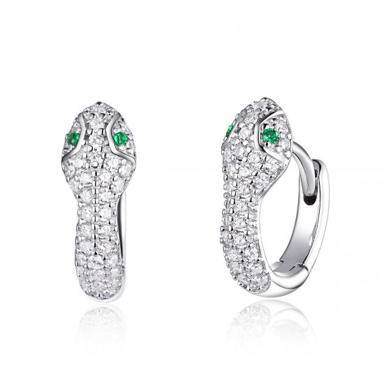 Pendientes de Aro Encantadores de Serpiente en Plata Estilo Pandora - SCE922 - Haga click en la imagen para cerrar