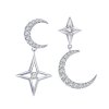 Pendientes colgantes estilo Pandora plata Starlight Moon Sky - BSE050