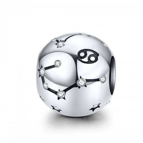 Charm de cáncer de plata estilo Pandora - SCC1218-4