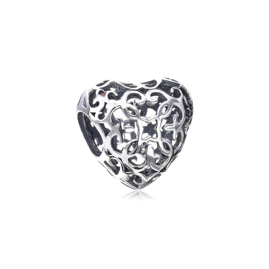 Charm en plata de ley Corazón calado PANDORA - Haga click en la imagen para cerrar