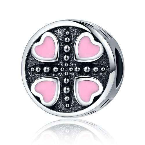Charm estilo Pandora de amor rosa - SCC157
