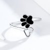 Anillo abierto de garras de gato plateado estilo Pandora - SCR584
