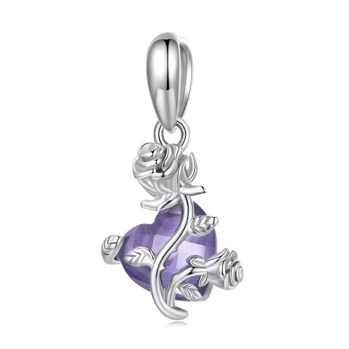 Pandora Estilo Rosa Corazón Colgante - BSC661