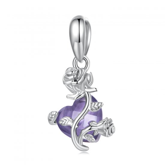 Pandora Estilo Rosa Corazón Colgante - BSC661 - Haga click en la imagen para cerrar