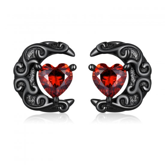 Aretes estilo Pandora con luz de luna y noche oscura - SCE1519 - Haga click en la imagen para cerrar