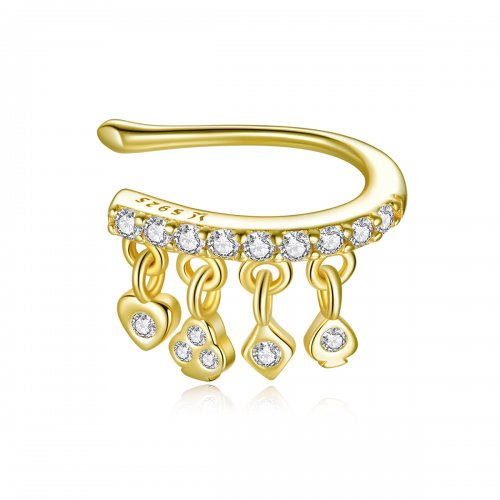 Estilo Pandora Plateado en Oro de 18 quilates Abrazadera para Oreja de Mi C