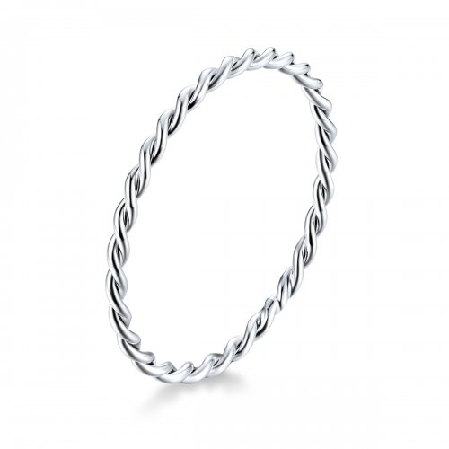 Anillo plateado de estilo Pandora Slim - SCR640