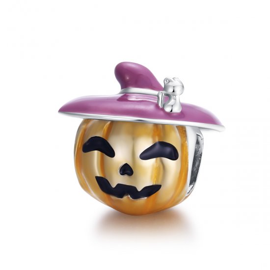 Charm de calabazas de Halloween plateadas estilo Pandora - BSC329 - Haga click en la imagen para cerrar