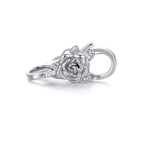 Estilo Pandora Rosa Doble Mosquetón - BSP024