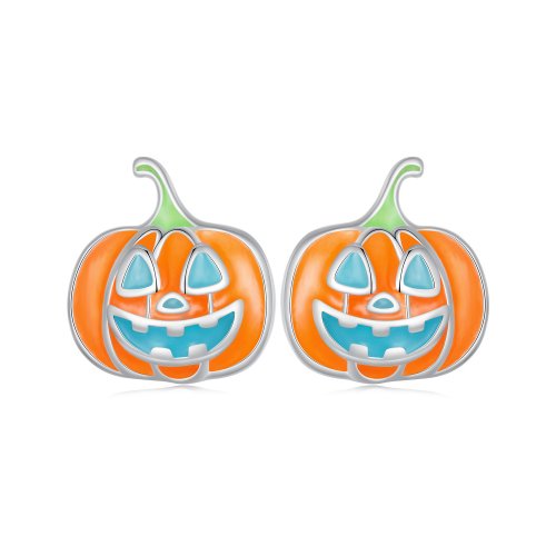 Estos aretes personalizados de calabaza con estilo Pandora Glow-In-The-Dark - SCE1640 Estos aretes personalizados de calabaza con estilo Pandora Glow-In-The-Dark - SCE1640