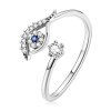 Anillo abierto estilo Pandora con ojo de demonio - BSR215