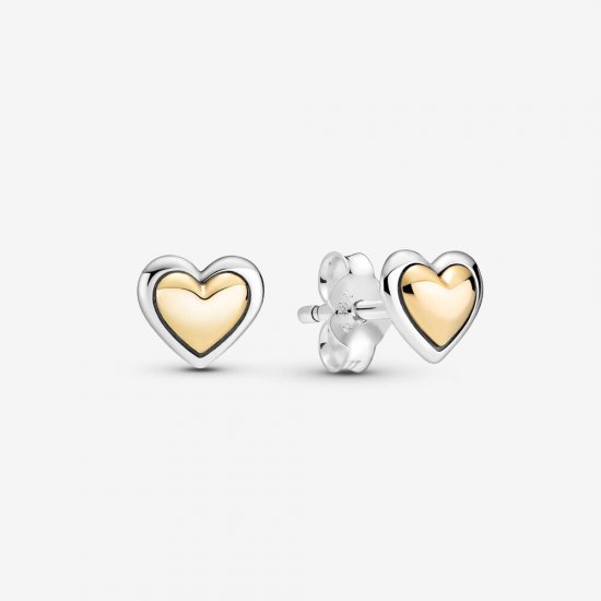 Pendientes de corazón dorado en forma de cúpula PANDORA - 299389C00 - Haga click en la imagen para cerrar