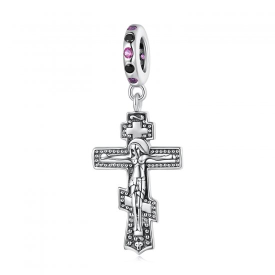 Colgante de Cruz de Jesús al estilo Pandora - BSC668 - Haga click en la imagen para cerrar